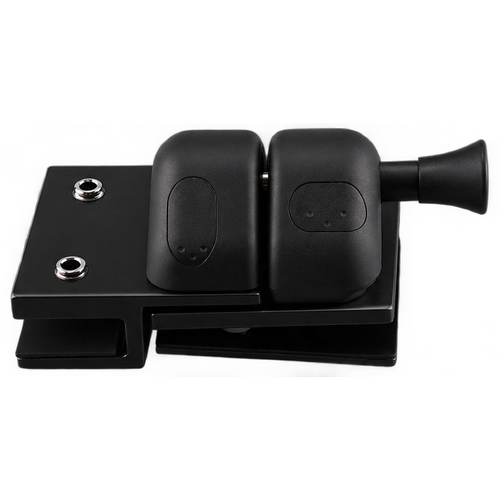 Latch Glass-2-Glass 180° Black