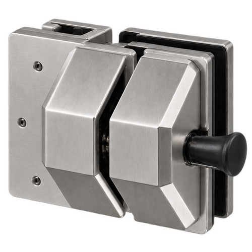 Latch Glass-2-Glass 180° Full Stainless Satin