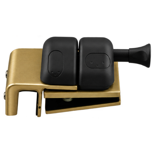 Latch Glass-2-Glass 90° Inswing Brush Brass