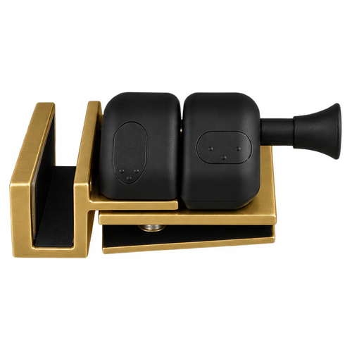 Latch Glass-2-Glass 90° Outswing Brush Brass