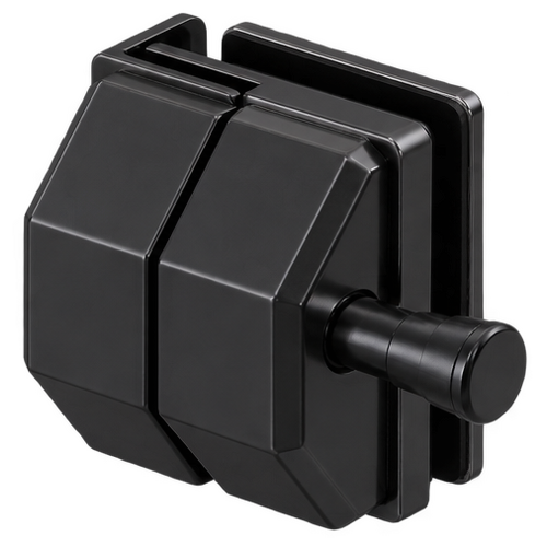 Latch Glass-2-Wall Full Stainless Black