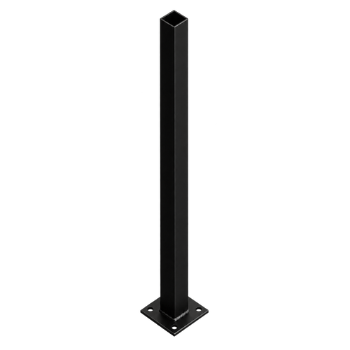 Post 50x50x1300 Flanged Black Aluminium 1.6mm