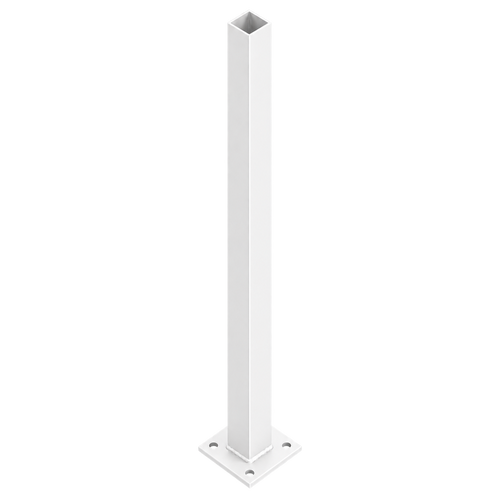 Post 50x50x1300 Flanged Pearl White Aluminium 1.6mm