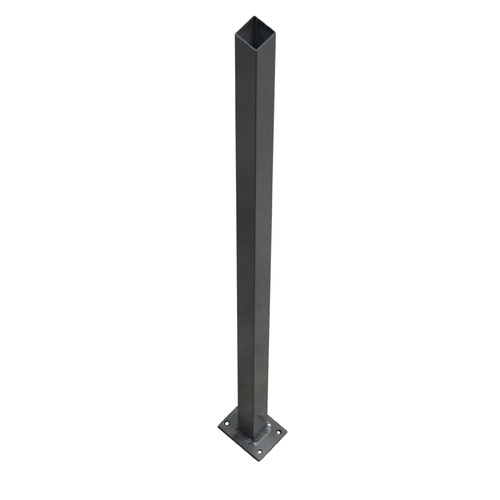 Black Post 50 x 50 x 1800 Aluminium Flanged