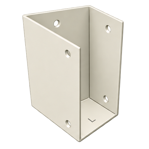Pergola Purlin Bracket 45° LEFT 100x50 Off White