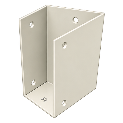 Pergola Purlin Bracket 45° RIGHT 100x50 Off White