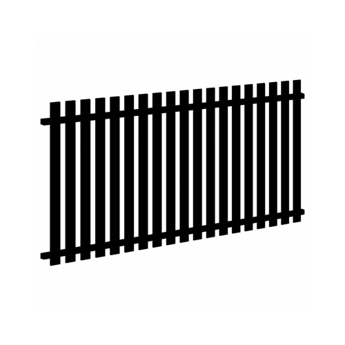 Black 65x16 Flat Picket 2400x1200 Panel