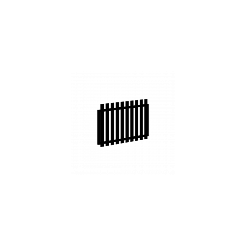 Black 65x16 Flat Picket 970x1200 Gate