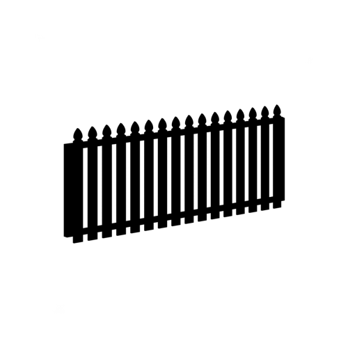 Black 50x10 Plain Picket 1500x1200 Gate