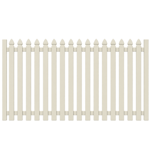 50x10 Plain Spear DOUBLE Gate 1500x1200 [50mm Gaps] Off White