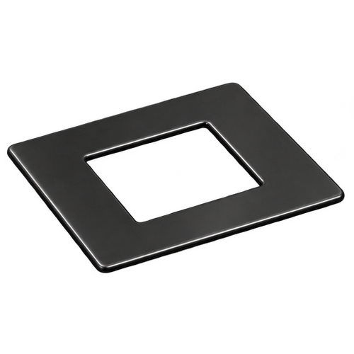 Square Post Flat Cover Black